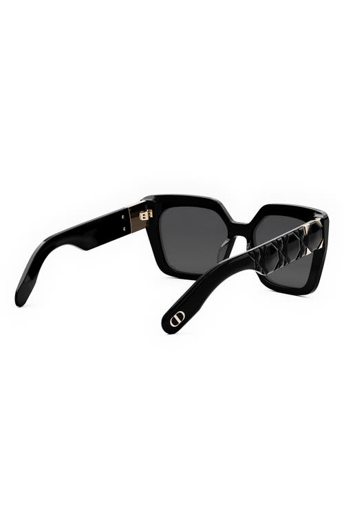 Shop Dior Lady 95.22 S2i Butterfly Sunglasses In Shiny Black/smoke