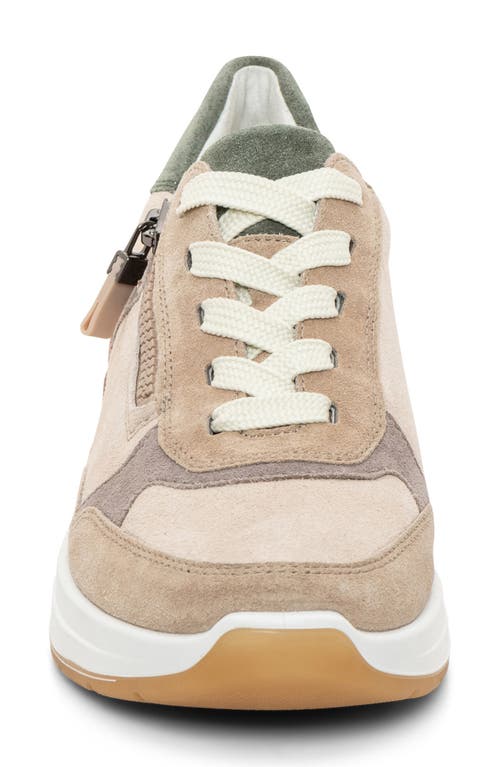 Shop Ara Gardenia Wedge Sneaker In Sand Shell/moon/thyme