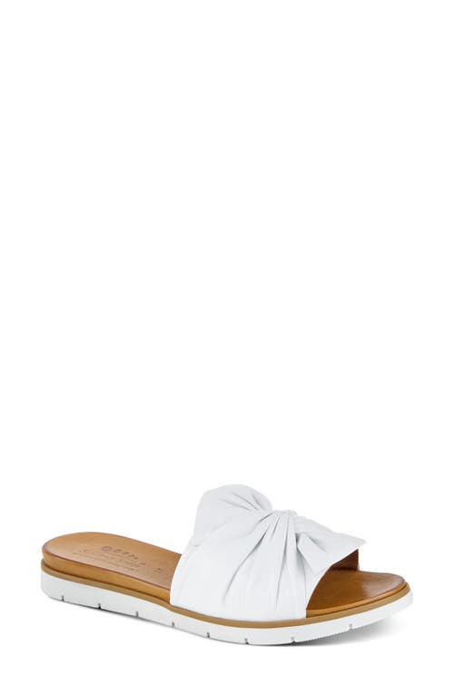 Spring Step Lavona Slide Sandal In White