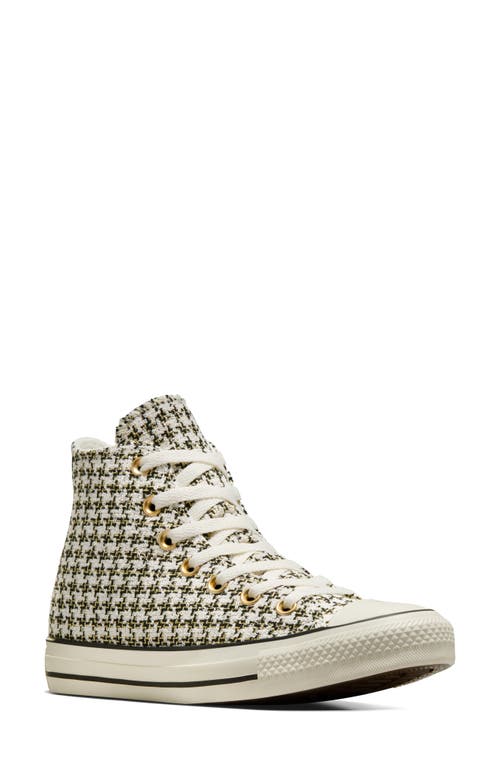 Shop Converse Chuck Taylor® All Star® Houndstooth High Top Sneaker In Black/egret/gold