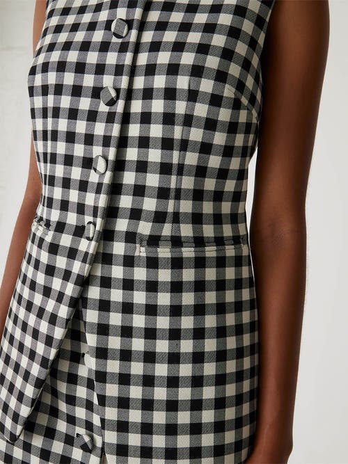 REBECCA TAYLOR REBECCA TAYLOR PHILIPPA CHECK BUTTON FRONT VEST 