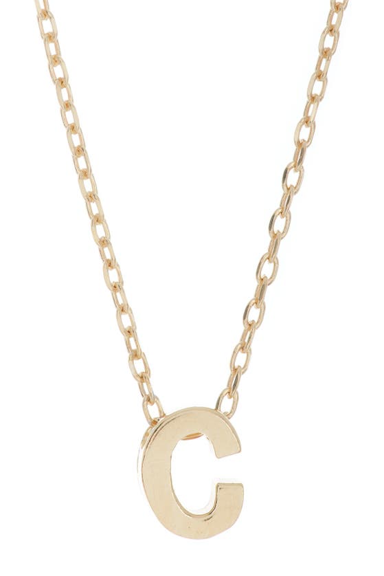 Adornia 14k Gold Plate Initial Necklace In Gold - C