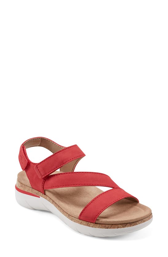 Shop Earth Roni Ankle Strap Sandal In Medium Red