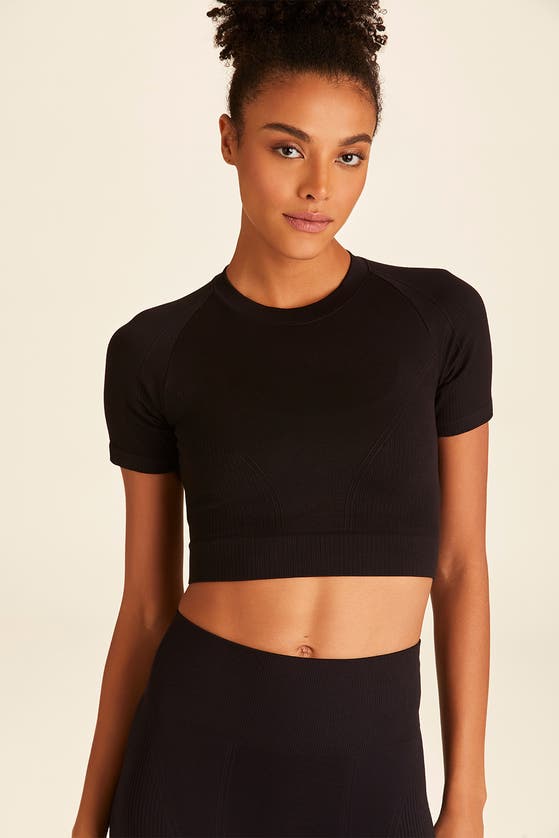 Shop Alala Barre Seamless Tee In Black