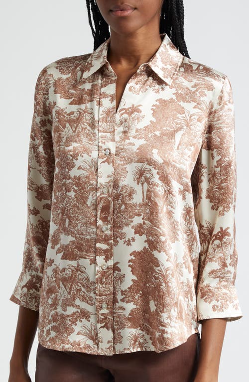 L AGENCE L'AGENCE DANI TOILE SILK BUTTON-UP SHIRT 