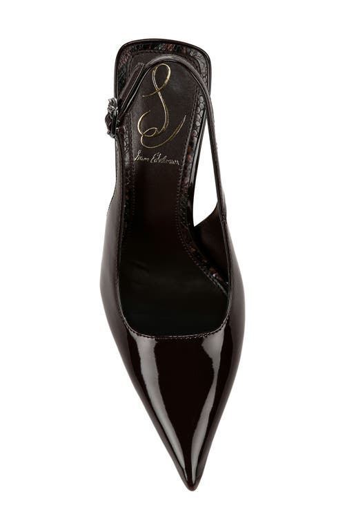 Shop Sam Edelman Odette Slingback Pointed Toe Pump In Rich Chocolate