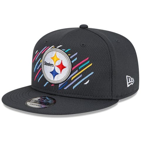 Men's Pittsburgh Steelers New Era Heathered Gray/Black 2022 Sideline  39THIRTY Historic Flex Hat