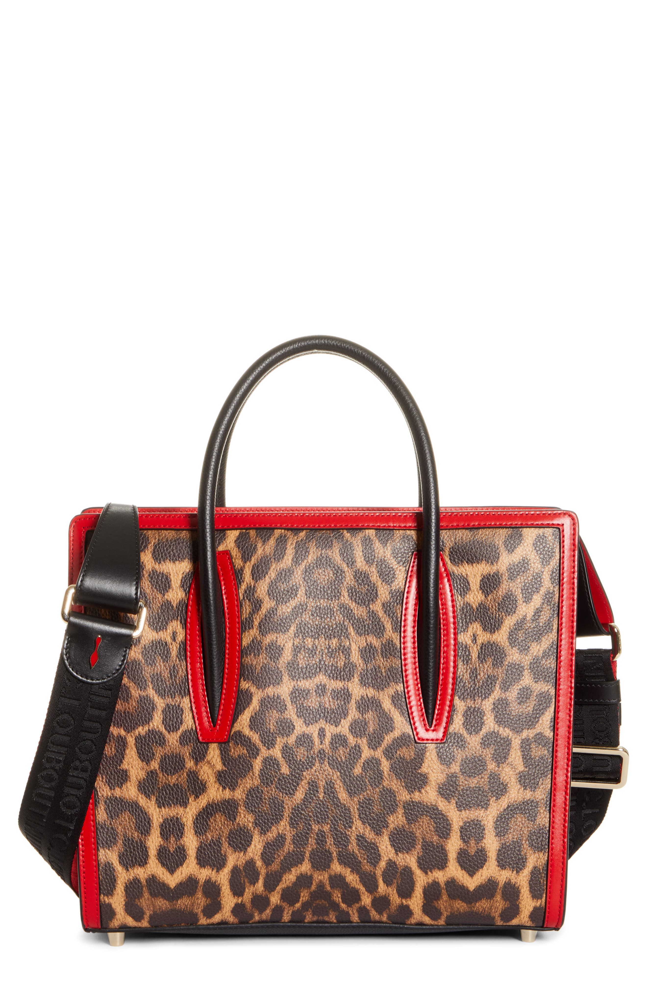 christian louboutin leopard bag