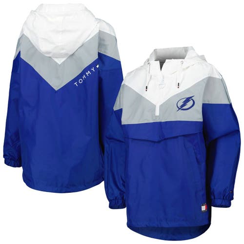 Women's Tommy Hilfiger Blue/Silver Tampa Bay Lightning Staci Half-Zip Windbreaker Jacket