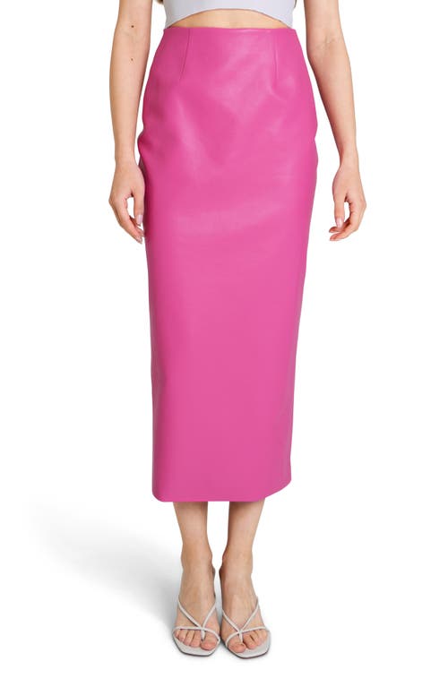 WAYF Annie Midi Skirt in Magenta at Nordstrom, Size Large