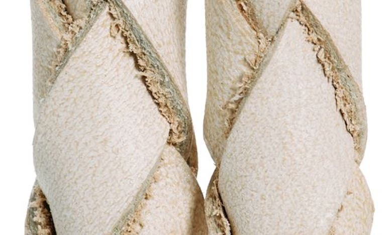 Ada Fringe Soga Leather Belt In Off-white
