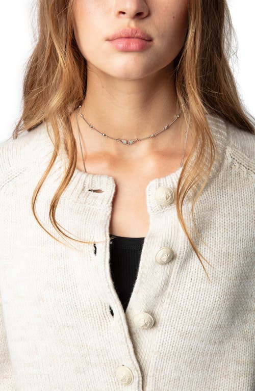 Shop Zadig & Voltaire Halty Cashmere Cardigan In Oatmeal