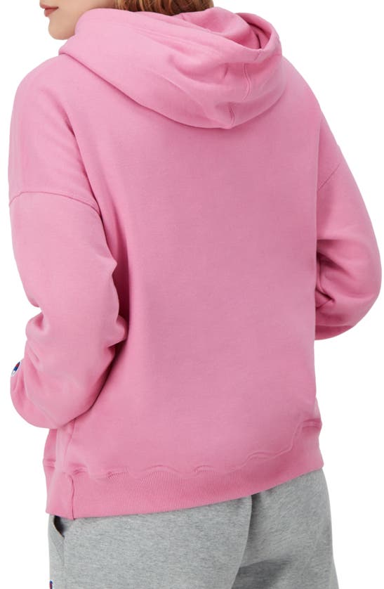 Shop Champion Powerblend Relaxed Hoodie In Spirited Pink