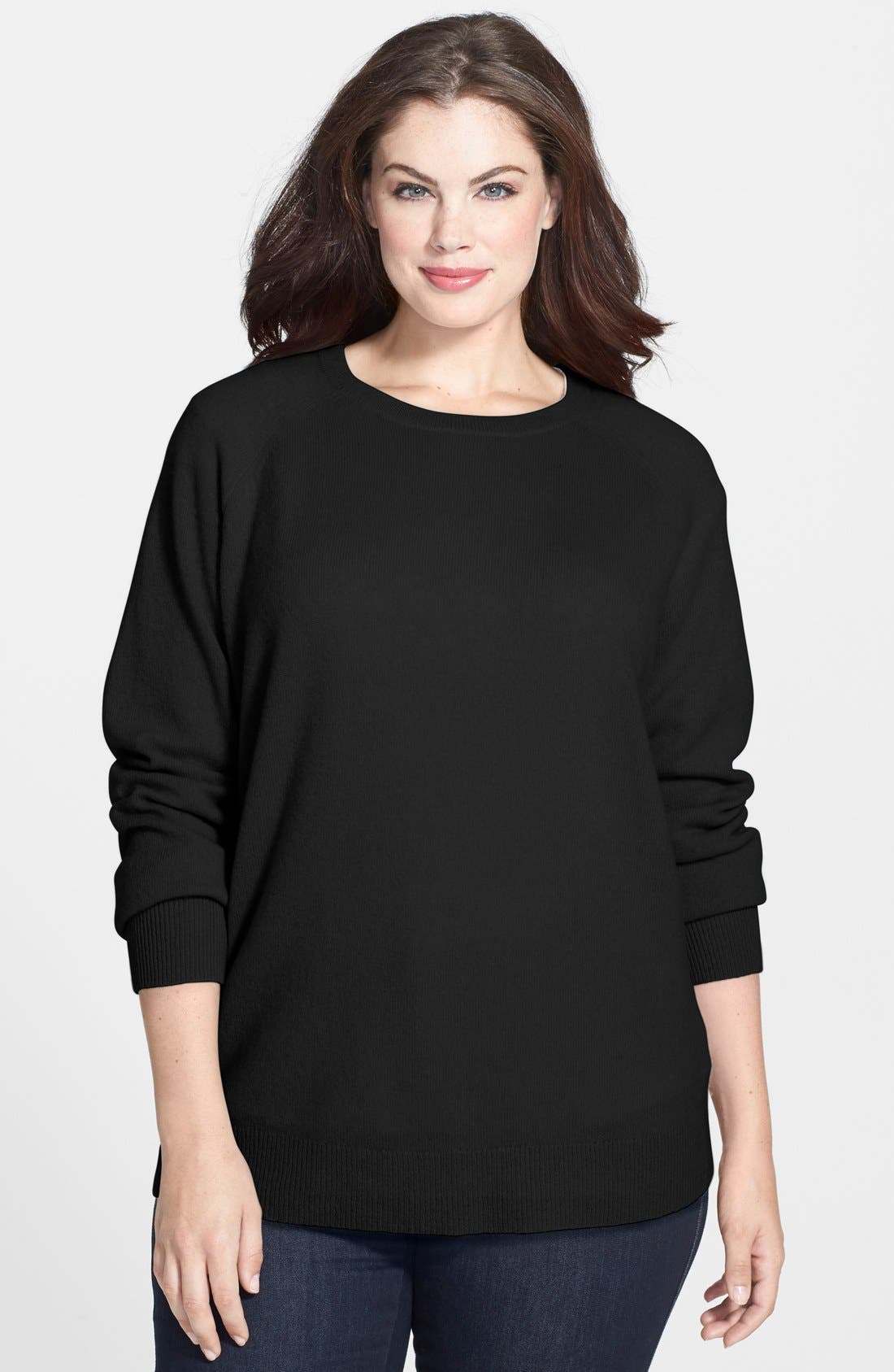 Halogen® Cashmere Crewneck Sweater (Plus Size) Nordstrom