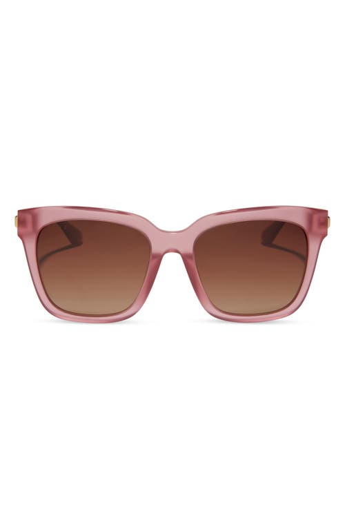 54mm Bella Square Polarized Sunglasses in Guava /Brown Gradient