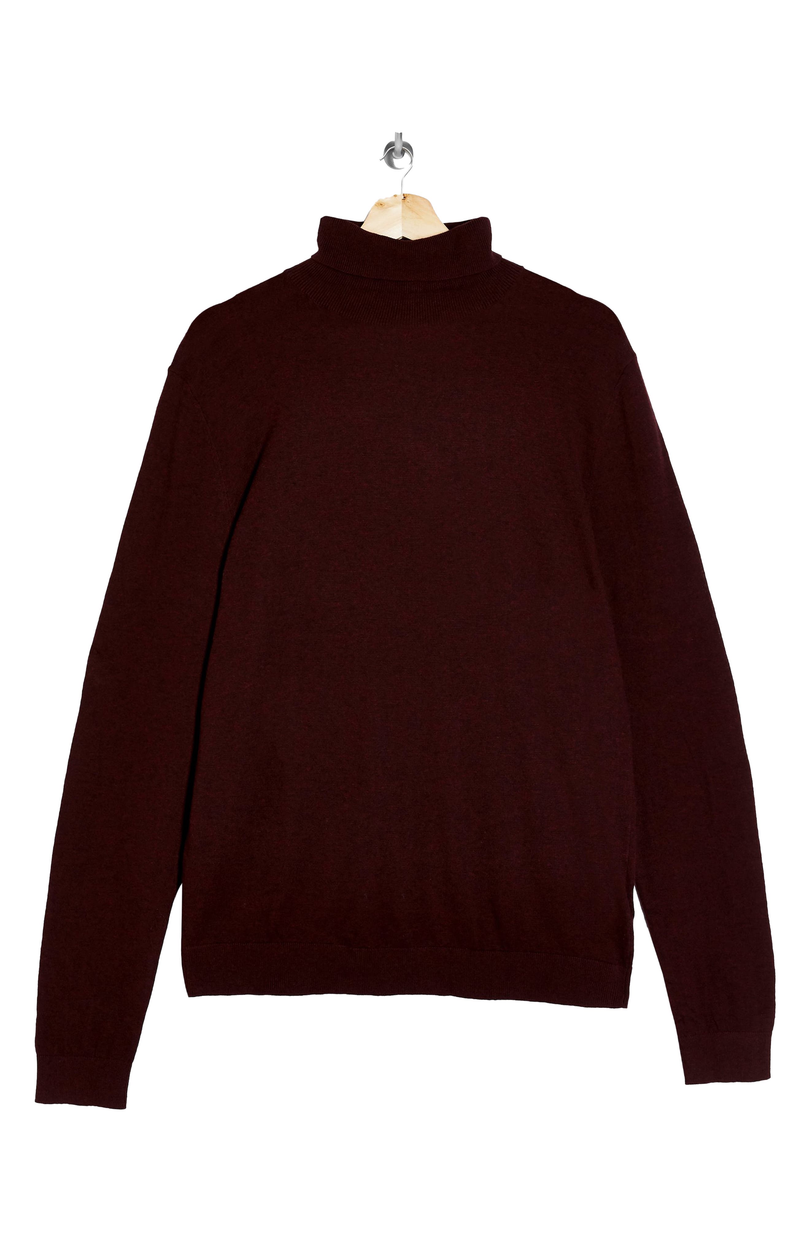 burgundy turtleneck sweater mens