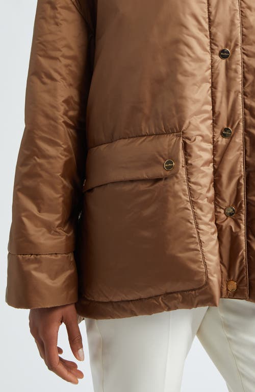 Max Mara Greenmo Insulated Hooded Jacket In Caramel