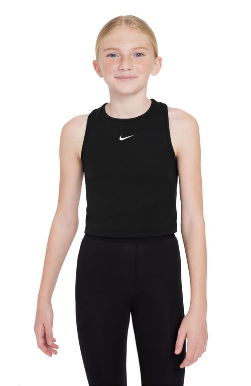 Shop Nike Kids' Sportswear Rib Racerback Tank In Black