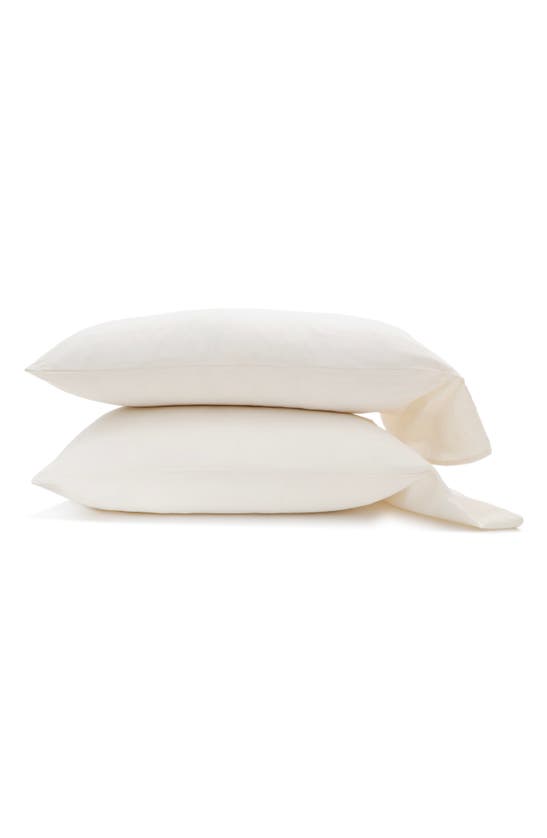 Shop Pom Pom At Home Mateo Set Of 2 Crinkled Cotton Pillowcases In Greige