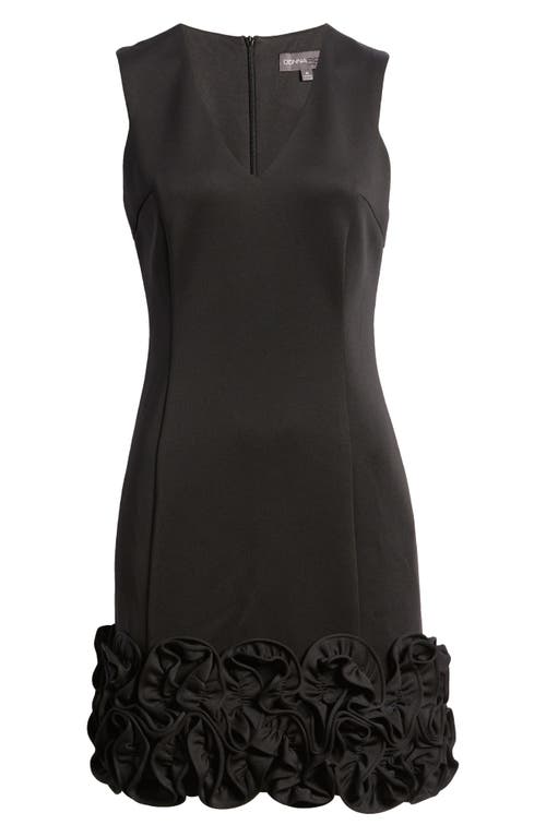 Donna Ricco Cupcake Hem Scuba Sheath Dress In Black | ModeSens