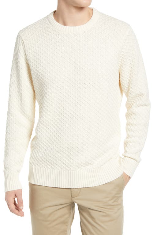 Cotton Piqué Sweater in Ivory