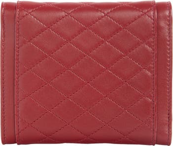 gaby flap card case in quilted lambskin