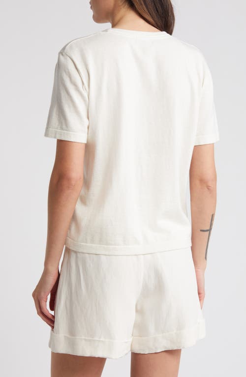 Shop Rails Avery Short Sleeve Cotton & Cashmere Sweater In White