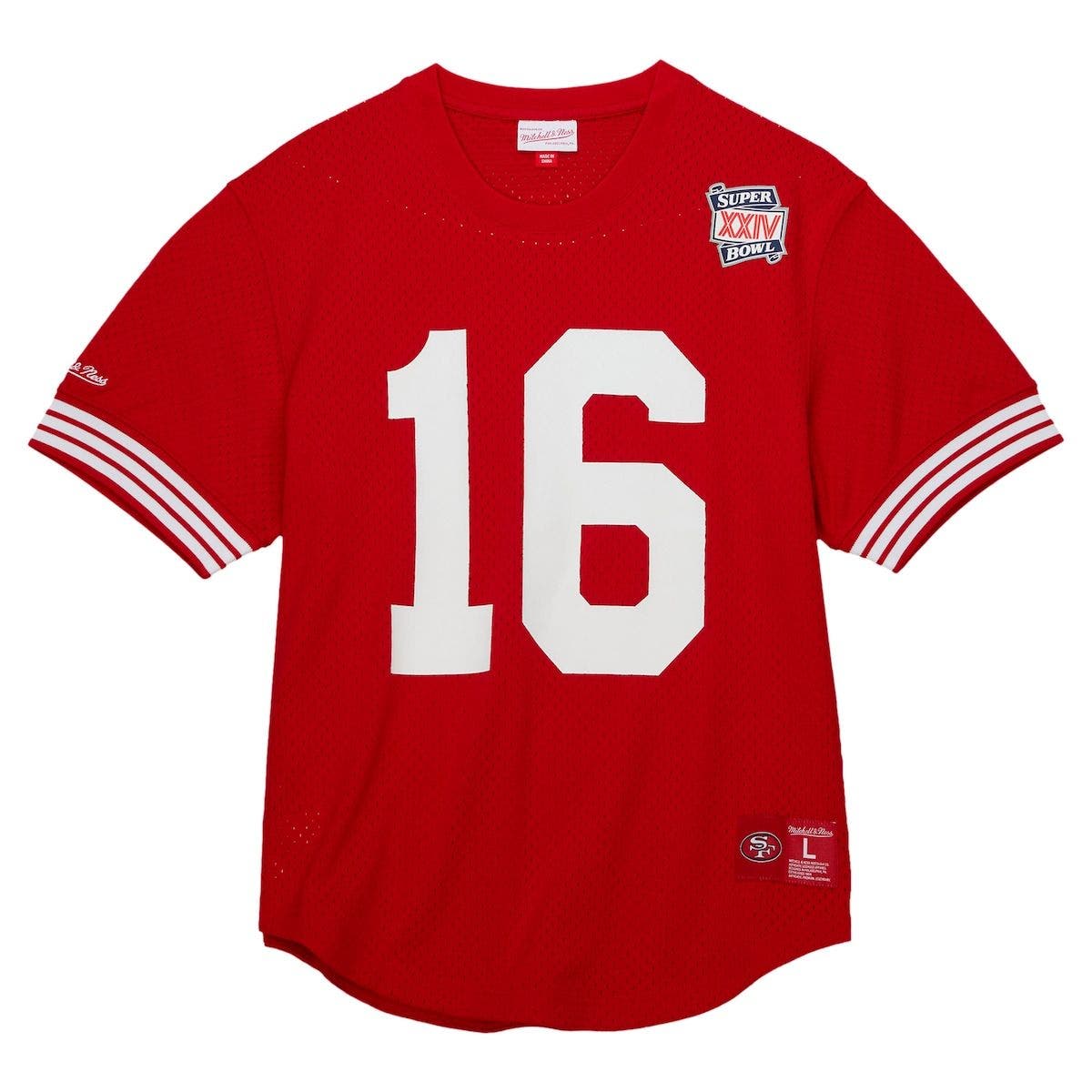 Joe Montana San Francisco 49ers Mitchell & Ness Big Tall 1990 Retired Player Replica Jersey - Scarlet