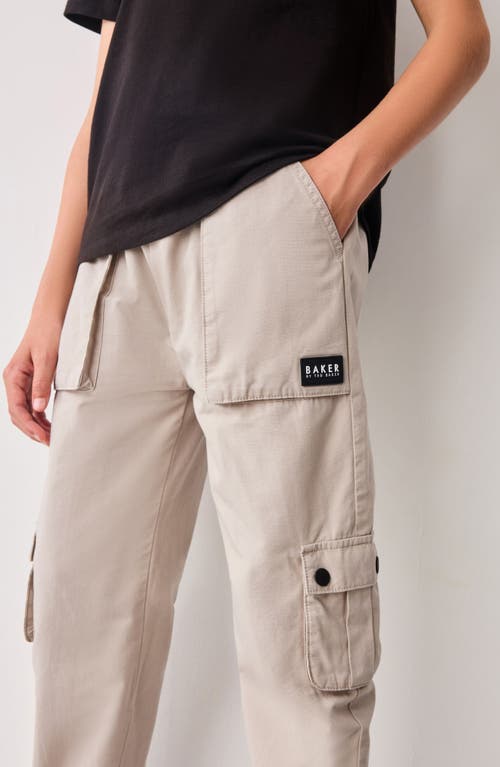 Shop Baker By Ted Baker Kids' Cotton Cargo Pants In Neutral