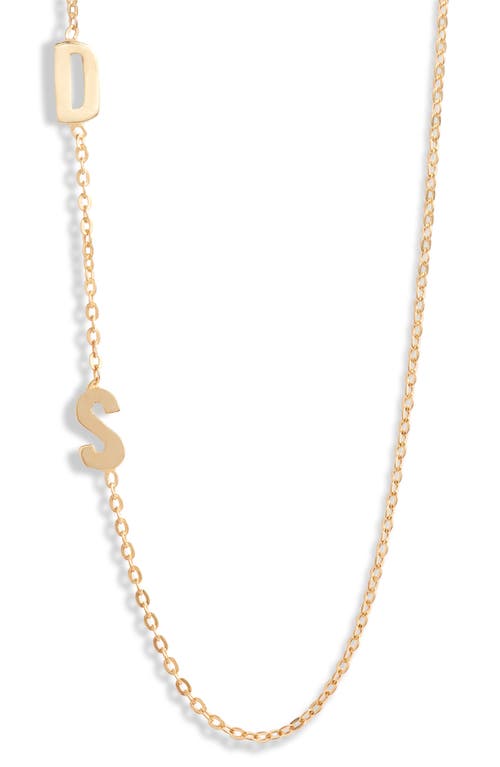 Argento Vivo Sterling Silver Argento Vivo Personalized Two Initial Necklace in Gold
