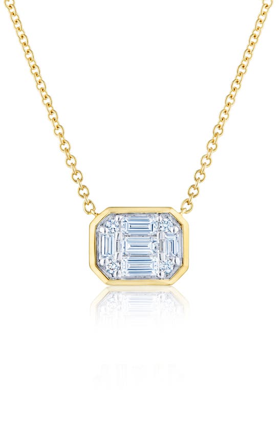 Shop Kwiat Bezel Diamond Pendant Necklace In Yellow