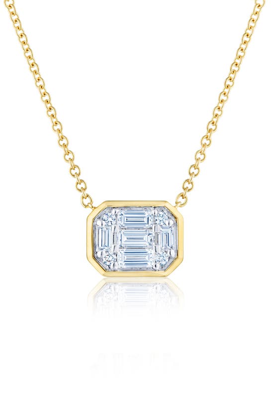 Kwiat Bezel Diamond Pendant Necklace In Yellow