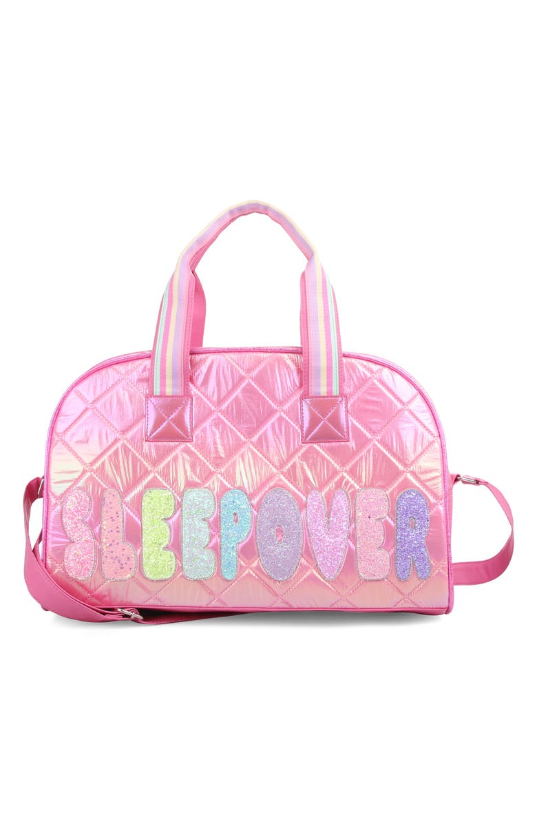 OMG Accessories Kids' Glitter Sleepover Quilted Duffle Bag | Nordstrom