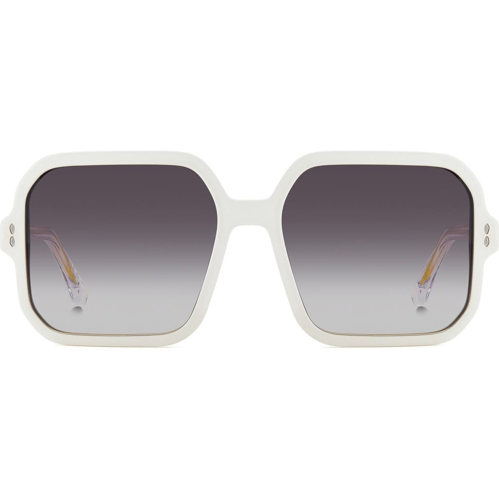 Isabel Marant 57mm Gradient Square Sunglasses In White