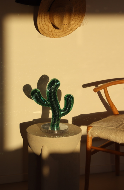 Sofiest Designs Disco Cactus In Green/silver