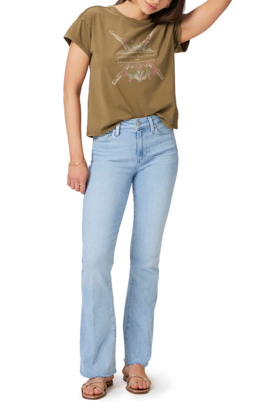 Shop Paige Laurel Canyon High Waist Flare Jeans In Shooting Star