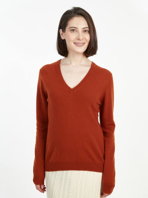 Shop Gobi Cashmere V-neck Sweater In Sugar Almond