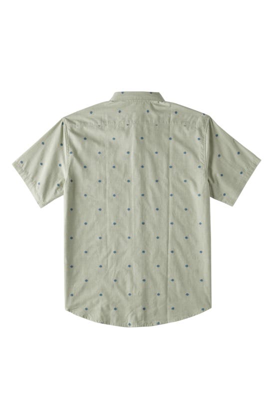 Shop Billabong All Day Neat Jacquard Short Sleeve Button-down Shirt In Seafoam