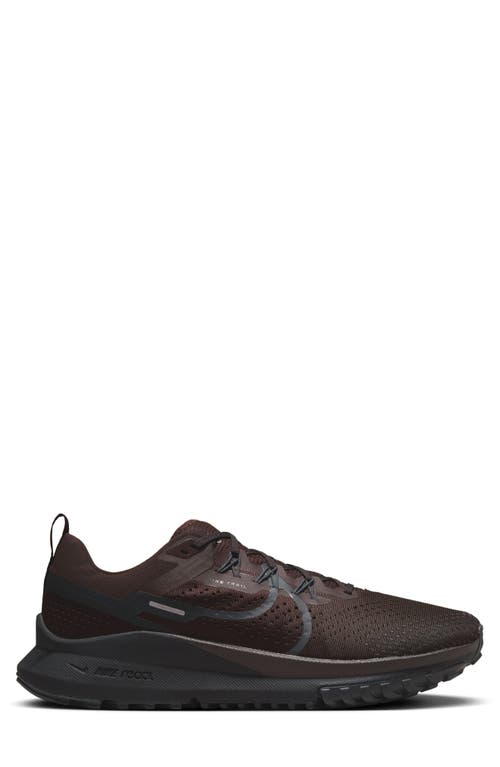 Shop Nike React Pegasus Trail 4 Running Shoe In Brown/anthracite/black