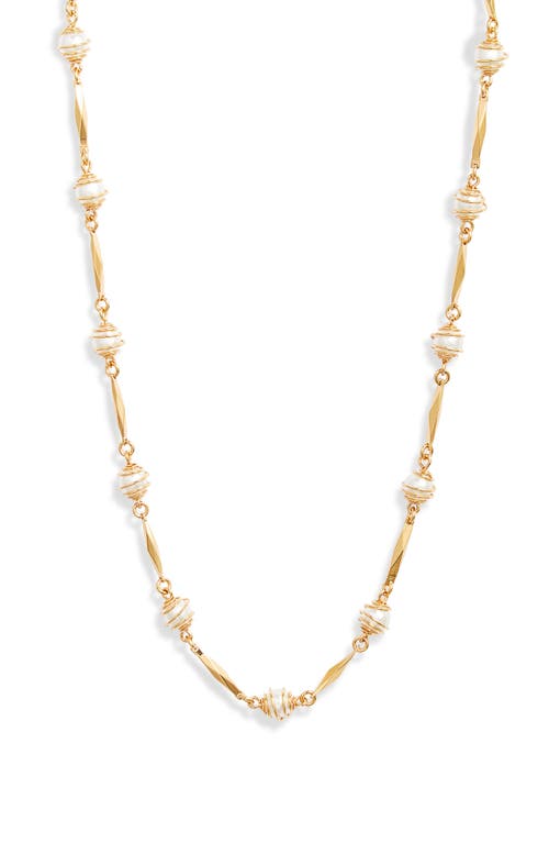Gas Bijoux Mother-of-pearl Bead Necklace In Gold