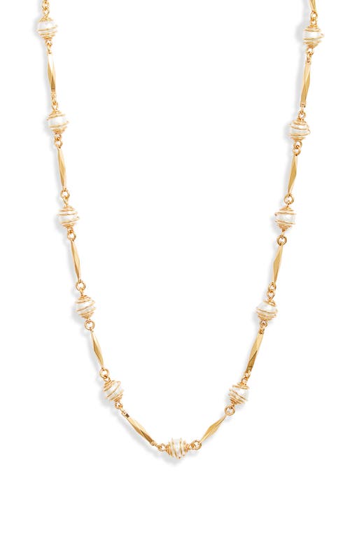 Gas Bijoux Mother-of-pearl Bead Necklace In White