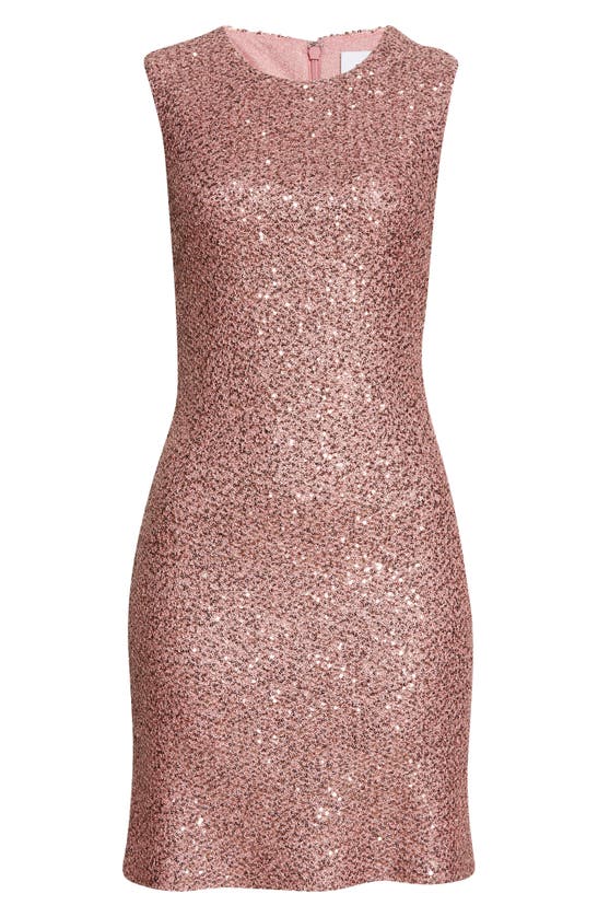 ST. JOHN SEQUIN KNIT SHEATH DRESS