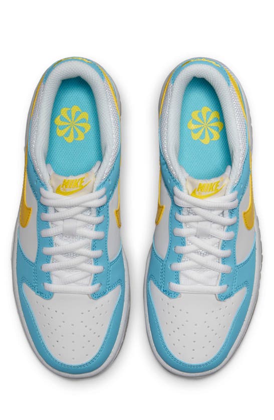 Nike 'dunk Low' Sneaker In Blue Chill/ Yellow/ White