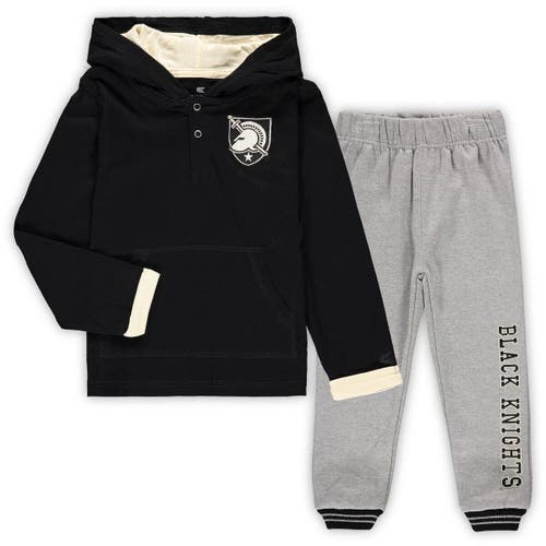 Toddler Colosseum Black/Heathered Gray Army Black Knights Poppies Hoodie and Sweatpants Set