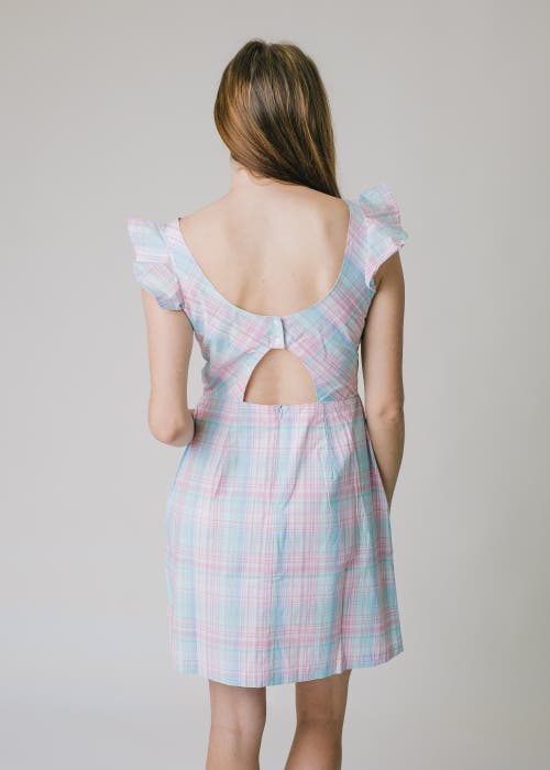 HOPE & HENRY FLUTTER SLEEVE OPEN BACK DRESS 
