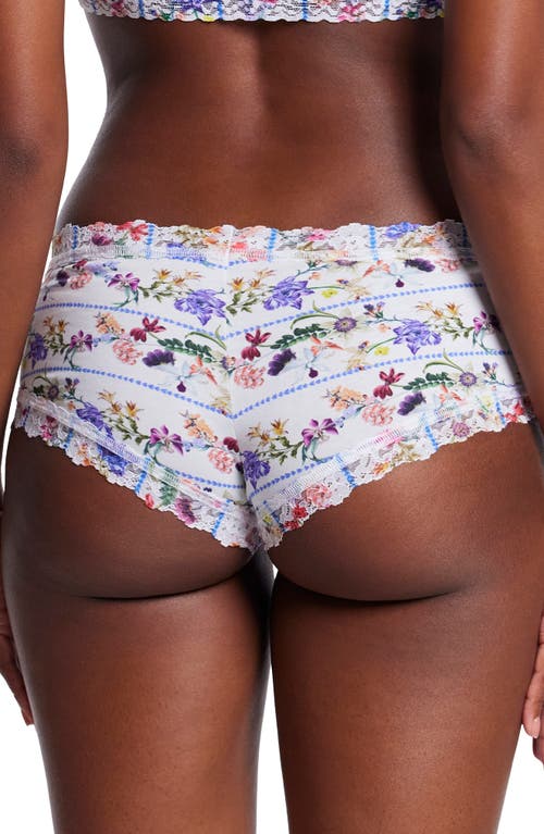 Shop Hanky Panky Floral Print Supima® Cotton Boyshorts In Flower Crown