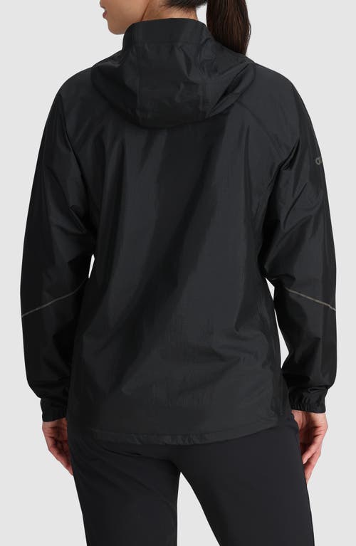 Shop Outdoor Research Helium Rain Ultralight Jacket In Black