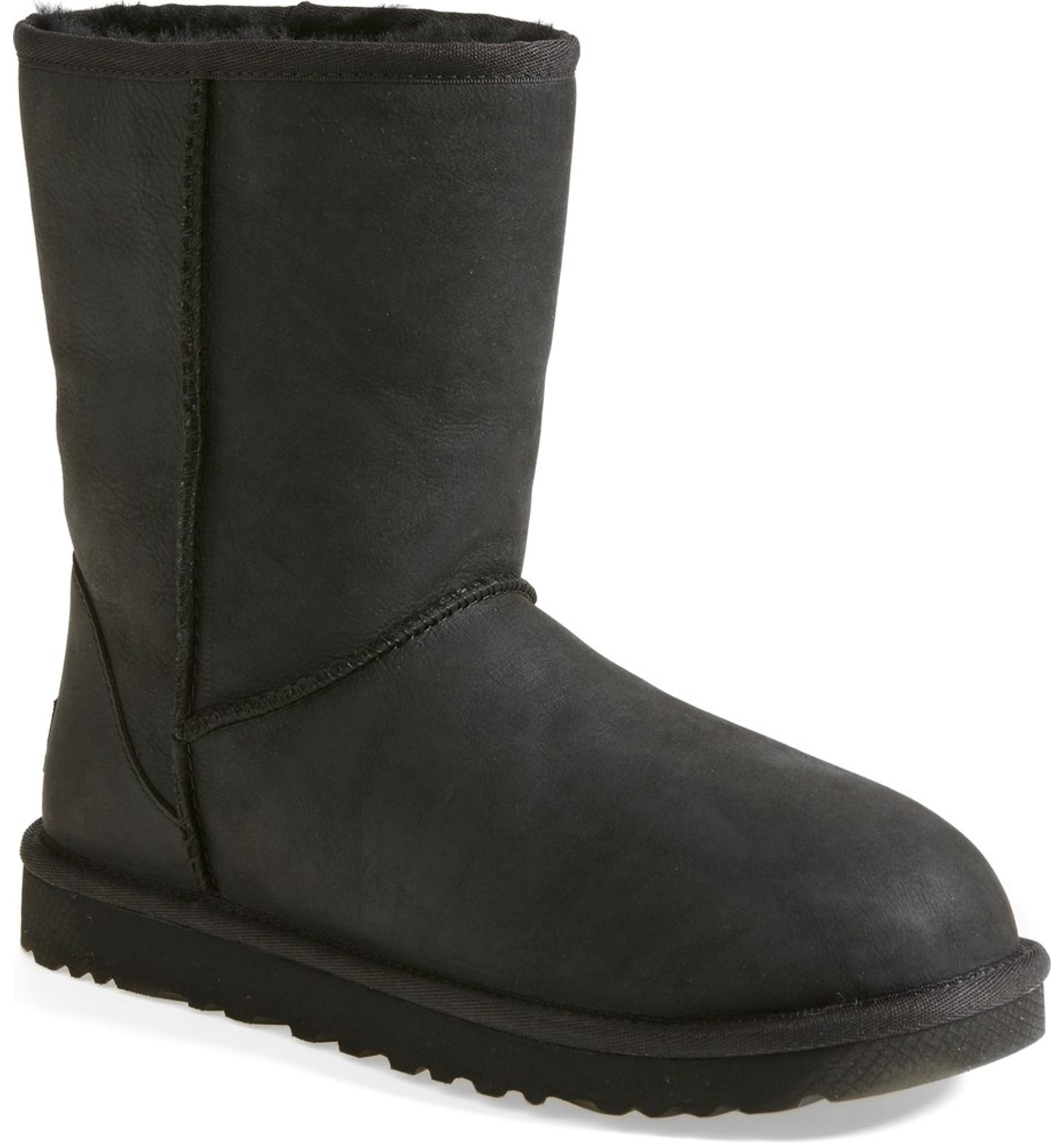 UGG® 'Classic Short' Leather Water Resistant Boot (Women) | Nordstrom