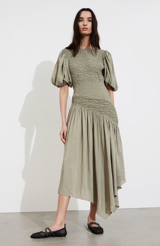 Shop & Other Stories Asymmetric Dress In Beige Medium Dusty