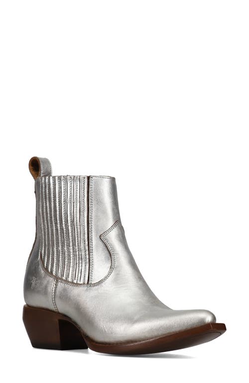 Shop Frye Sacha Western Chelsea Boot In Silver